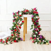 Artificial Rose Flower Vine Garland for Wedding Decoration