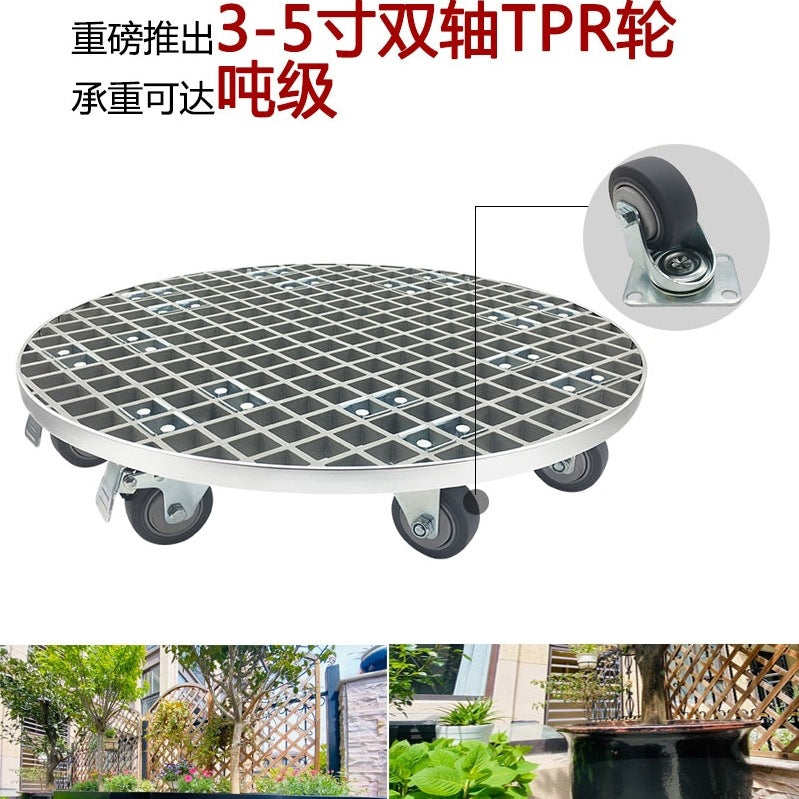 Heavy-Duty Outdoor Planter Caddy with Universal Wheels, Thickened Resin Rolling Plant Stand Base