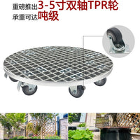 Heavy-Duty Outdoor Planter Caddy with Universal Wheels, Thickened Resin Rolling Plant Stand Base