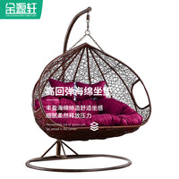 Nordic Indoor Rattan Wicker Hanging Basket Chair Swing for Balcony