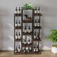 Modern Minimalist Floor-Standing Wine Cabinet Display Shelf for Home Living Room