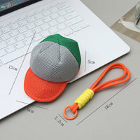Dopamine Color Baseball Cap Coin Purse with Keychain