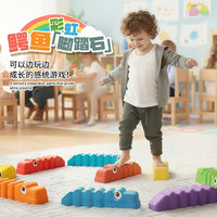 Kids' Crocodile Rainbow Stepping Stones for Balance Training and Sensory Play
