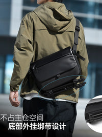 Men's Multi-Compartment Water-Resistant Crossbody Bag Tactical Style Shoulder Messenger Bag