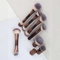 7-Piece Double-Ended Retractable Makeup Brush Set for Foundation, Powder, and Contour