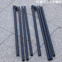 Adjustable Height Telescopic Tent Awning Poles for Outdoor Camping
