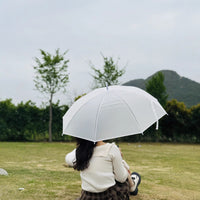 Transparent Long-Handle Automatic Umbrella for Rain and Sun Protection
