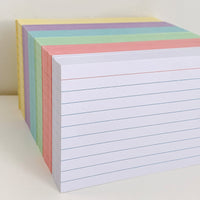 American Style Index Cards, 200g Thick Lined Memo Cards, 3-inch for Students and Drafts