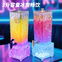 3L LED Light-Up Beer Dispenser with Faucet for Bar KTV Parties