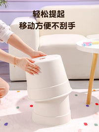 Stackable Plastic Stool for Adults, 20cm Height, Round Seat, Heavy Duty