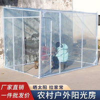 Greenhouse Frame for Balcony Garden, Sunroom Plant Shelter, Windproof and Warm for Succulents and Flowers