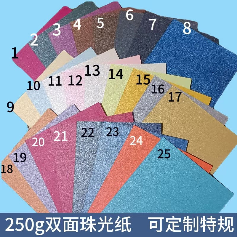 250gsm Double-Sided Pearl Cardstock for DIY Crafts, Covers, and Models