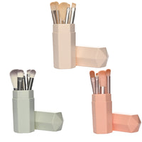 Makeup Brush Set with Storage Holder - Blush, Powder, Eyeshadow, Lip Brushes
