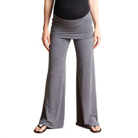 Women's Wide Leg Yoga Pants Loose Casual Solid Color Bell Bottom Trousers