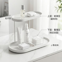 2-Tier Iron Art Cosmetic Storage Rack for Vanity and Bathroom Countertops