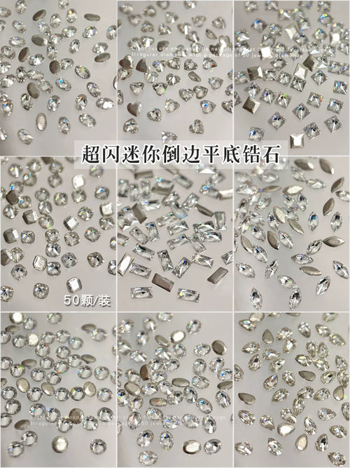 Zircon Nail Art Rhinestones Flat-Bottomed Mini Teardrop Heart Pigeon Egg Nail Diamonds
