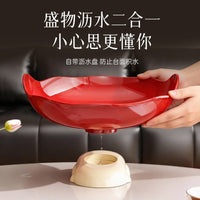 Decorative Wavy Edge Fruit Bowl with Drain Base for Snacks and Nuts, Housewarming Gift, New Year Candy Dish
