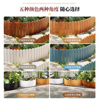 Outdoor Garden Edging Fence, Pressure-Treated Wood Border for Flower Beds and Landscaping
