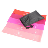 TPE Pink Resistance Bands Set for Yoga & Fitness
