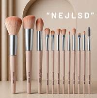 NEJLSD 5-12 Piece Soft Makeup Brush Set for Beginners with Storage