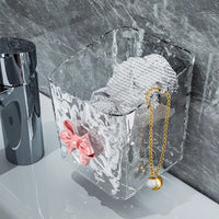Wall-Mounted Disposable Face Towel Dispenser with Toothbrush Holder for Bathroom