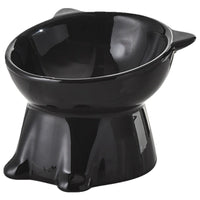 Elevated Ceramic Cat Bowl with Neck Protection and Anti-Vomit Design, Large Capacity Pet Food Dish