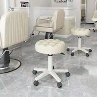 Adjustable Swivel Salon Stool with Wheels for Beauty, Nail, and Hairdressing