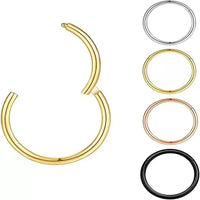 316L Stainless Steel Seamless Hoop Ring for Nose, Lip, and Ear Piercings