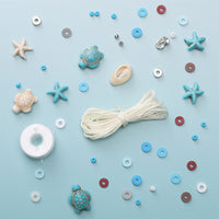 Summer Ocean Theme Polymer Clay Beads Kit for DIY Jewelry Making