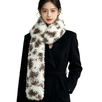 Faux Lambswool Tie-Dye Printed Scarf Shawl for Autumn/Winter