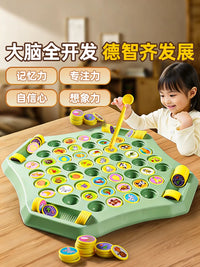Kids' Memory Flip Game with Fruit/Animal Tiles - Educational Board Game for Focus and Early Learning