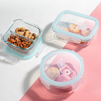 Mini Glass Food Storage Container for Refrigerator, Microwave, and Steaming - Baby Food and Lunch Box