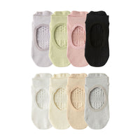 Women's Cotton Non-Slip Yoga Pilates Socks with Open Back