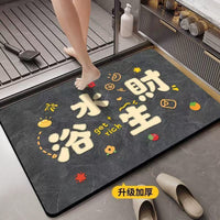 Diatomaceous Earth Bath Mat, Super Absorbent Quick Dry Non-Slip Floor Mat for Bathroom Entrance