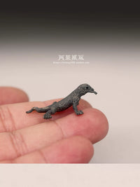 Miniature Komodo Dragon Lizard Figurine for Micro Landscape Decor