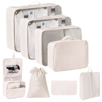 Travel Organizer Bags Set - 8-Piece Large Capacity Portable Luggage Packing Cubes for Clothes