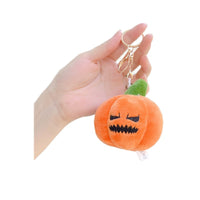 Halloween Pumpkin Ghost Plush Keychain Backpack Charm