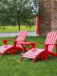 Adirondack Solid Wood Outdoor Recliner Chair for Patio Garden