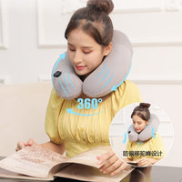 Inflatable U-Shaped Neck Pillow for Travel and Napping