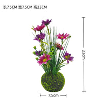 Artificial Moss Ball Chrysanthemum Potted Plant for Home Decor