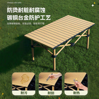Portable Folding Camping Table and Chair Set with Carbon Steel Frame for Outdoor Picnic