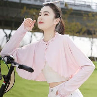 Women's Sun Protection Shawl with Sleeves, UV Protection Cape for Cycling and Driving