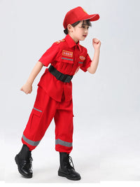 Kids' Firefighter Costume Play Set for Role Play and Performance