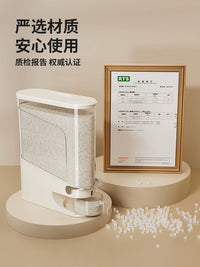 Press-Type Rice Dispenser with Seal, Insect-Proof & Moisture-Proof, Food-Grade Storage Container for Home Kitchen