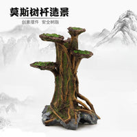 Artificial Moss Tree Aquarium Decoration Resin Driftwood Brazilian Tree Root Branch