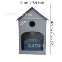 Vintage Iron Birdhouse Wall-Mounted Planter & Wild Bird Feeder