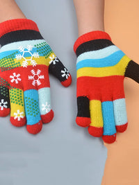 Toddler Kids Figure Skating Gloves Protective Gear for Boys and Girls, Thickened Warm Non-slip Anti-freeze for Autumn and Winter