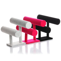 Two-Tier Velvet Bracelet & Watch Display Stand for Jewelry Organization