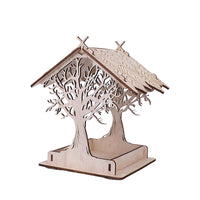 Outdoor Wooden Bird Feeder Hanging Squirrel-Proof Bird House for Garden Yard