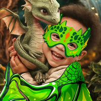Kids Dinosaur Wing and Mask Set for Jurassic Theme Parties and Halloween